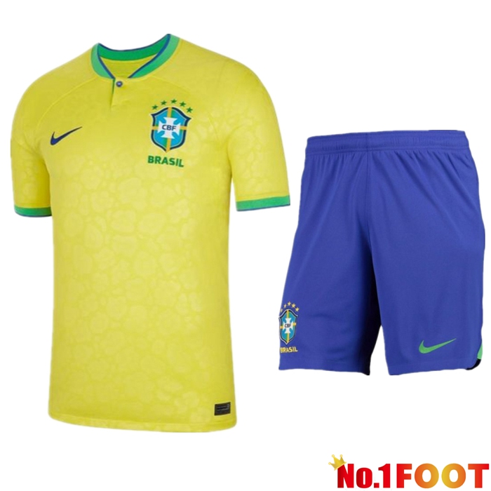 Brazil Soccer Jersey Home + Shorts World Cup 2022