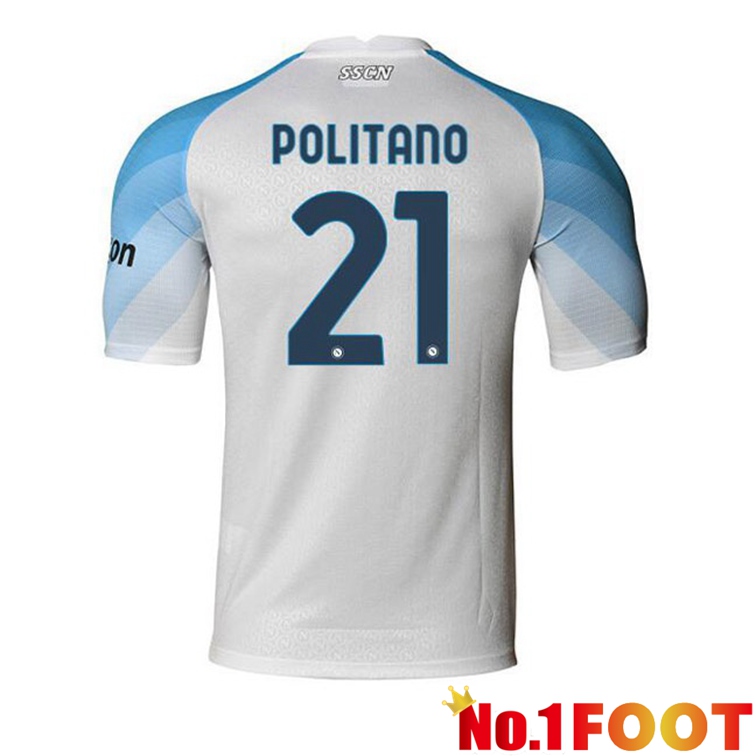 SSC Napoli (Politano 21) Soccer Jerseys Home White 2022-2023