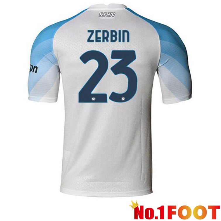 SSC Napoli (Zerbin 23) Soccer Jerseys Home White 2022-2023