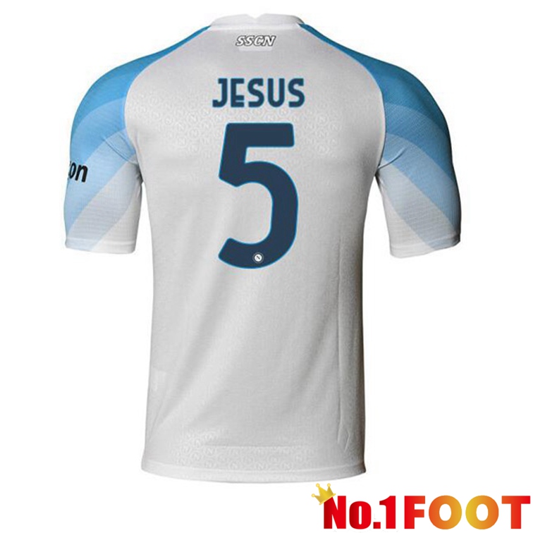 SSC Napoli (Jesus 5) Soccer Jerseys Home White 2022-2023