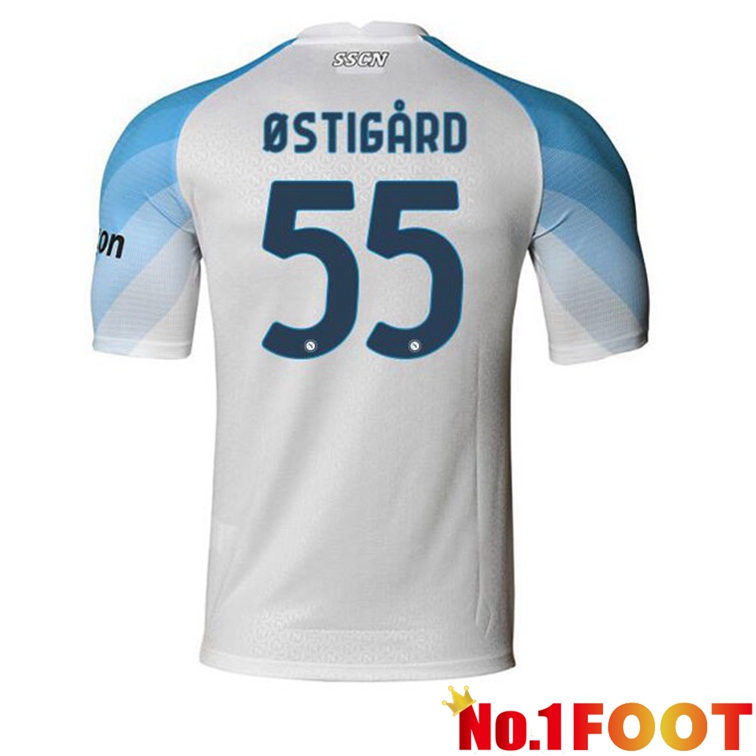 SSC Napoli (Ostigard 55) Soccer Jerseys Home White 2022-2023