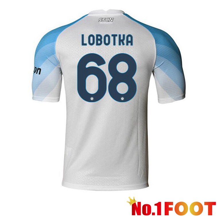 SSC Napoli (Lobotka 68) Soccer Jerseys Home White 2022-2023