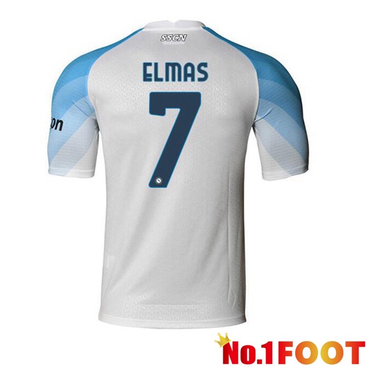 SSC Napoli (Elmas 7) Soccer Jerseys Home White 2022-2023