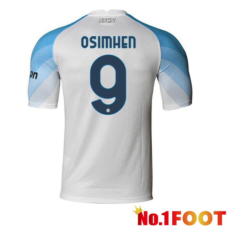 SSC Napoli (Osimhen 9) Soccer Jerseys Home White 2022-2023