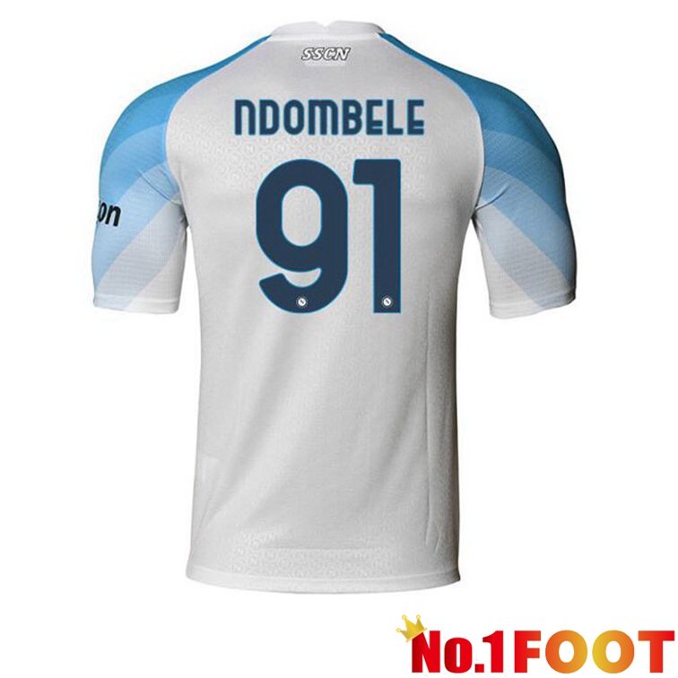 SSC Napoli (Ndombele 91) Soccer Jerseys Home White 2022-2023