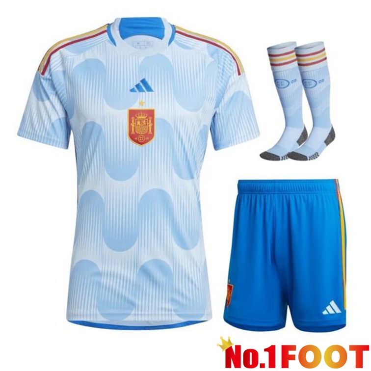 Spain Soccer Jersey Away (Shorts + sock) World Cup 2022