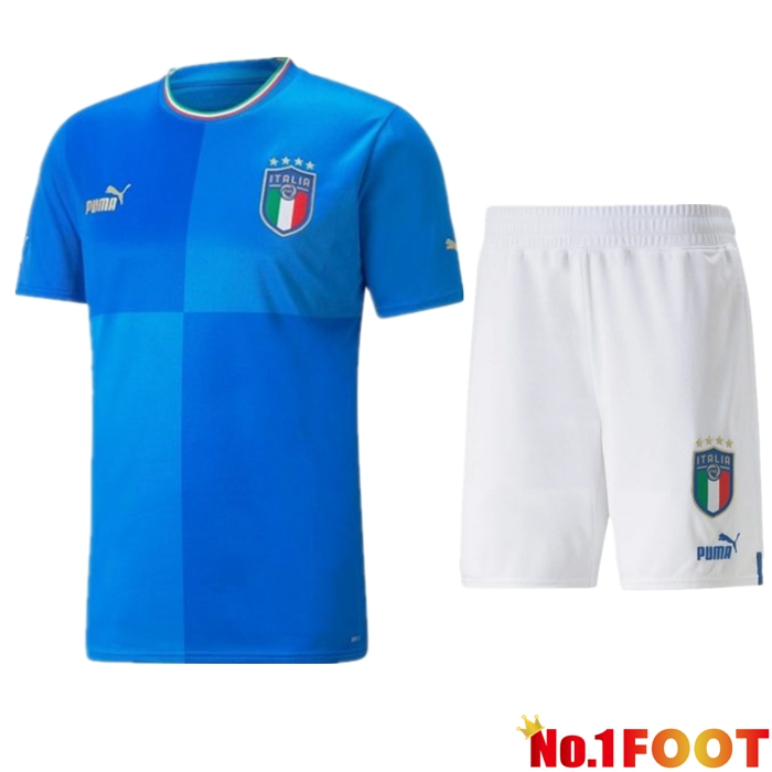 Italy Soccer Jersey Home + Shorts World Cup 2022