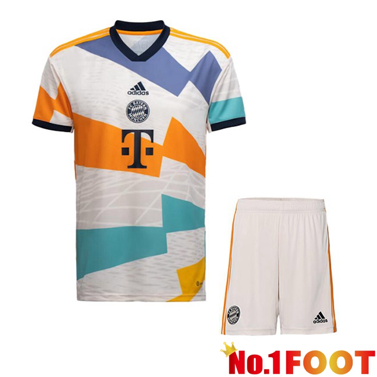 Bayern Munich Kids Soccer Jersey 50th anniversary White 2022/2023