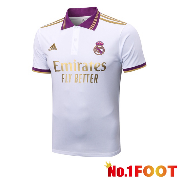 Real Madrid Soccer Polo White 2022/2023