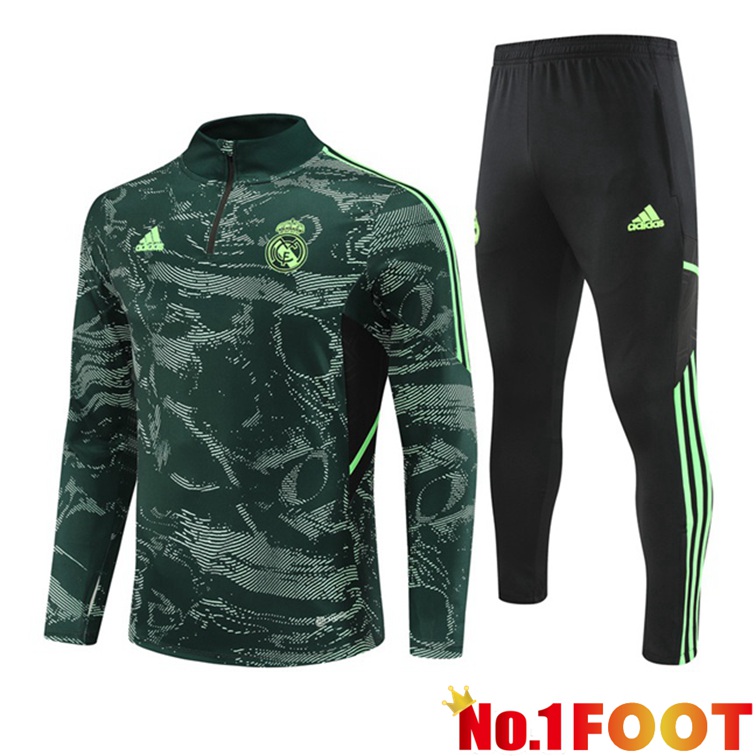 Real Madrid Training Tracksuit Suit Green 2022/2023