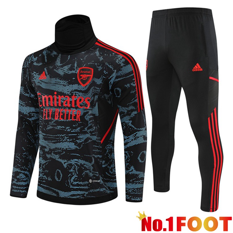 Arsenal High collar Training Tracksuit Suit Blue Red 2022/2023