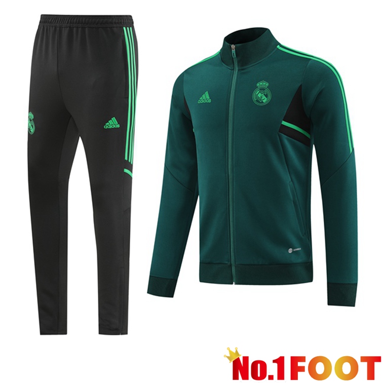 Real Madrid Training Jacket Suit Green 2022/2023