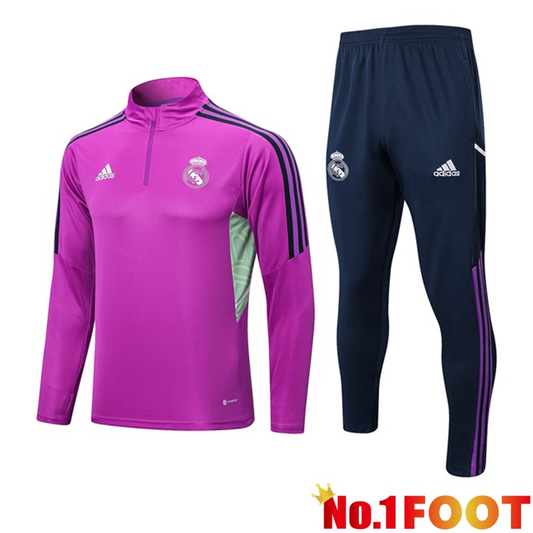 Real Madrid Training Tracksuit Suit Purple 2022/2023