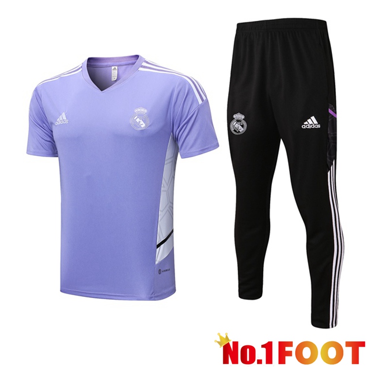 Real Madrid Training T Shirt + Pants Purple 2022/2023