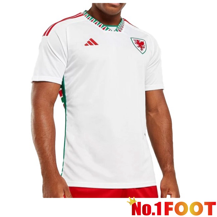 Wales Soccer Jersey Away White 2022/2023