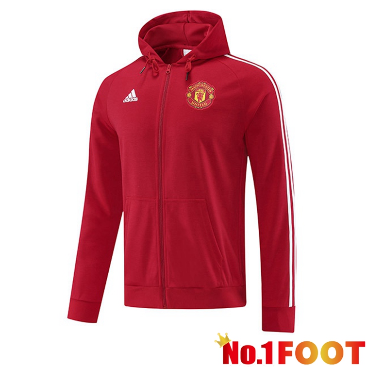 Manchester United Training Jacket Hoodie Red 2022/2023