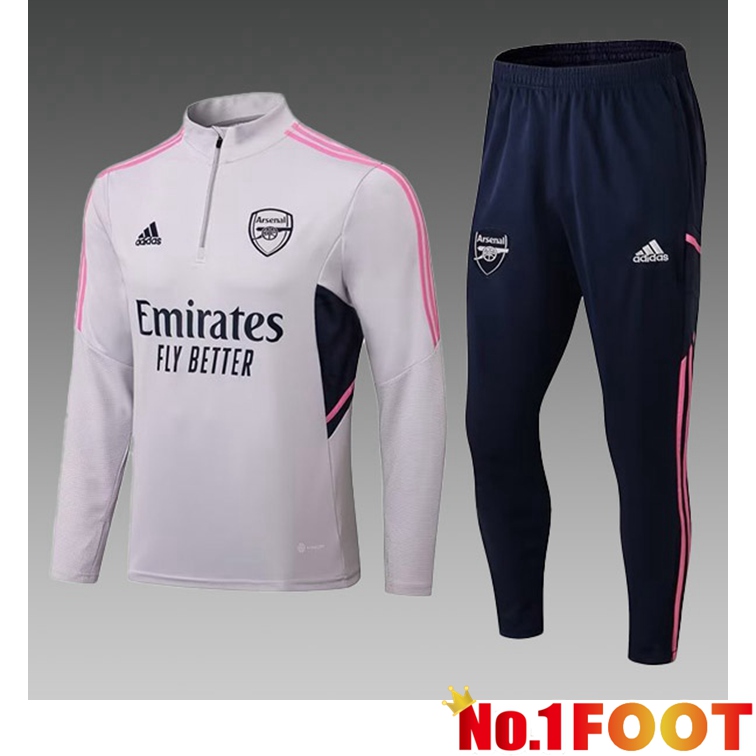 Arsenal Kids Training Tracksuit Suit White 2022/2023