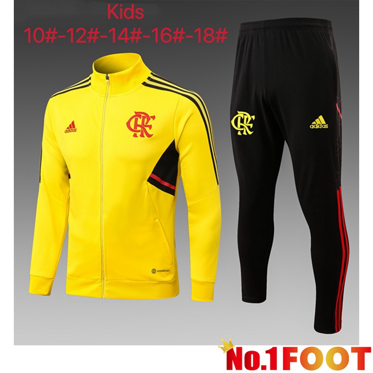 Flamengo Kids Training Jacket Suit Yellow 2022/2023