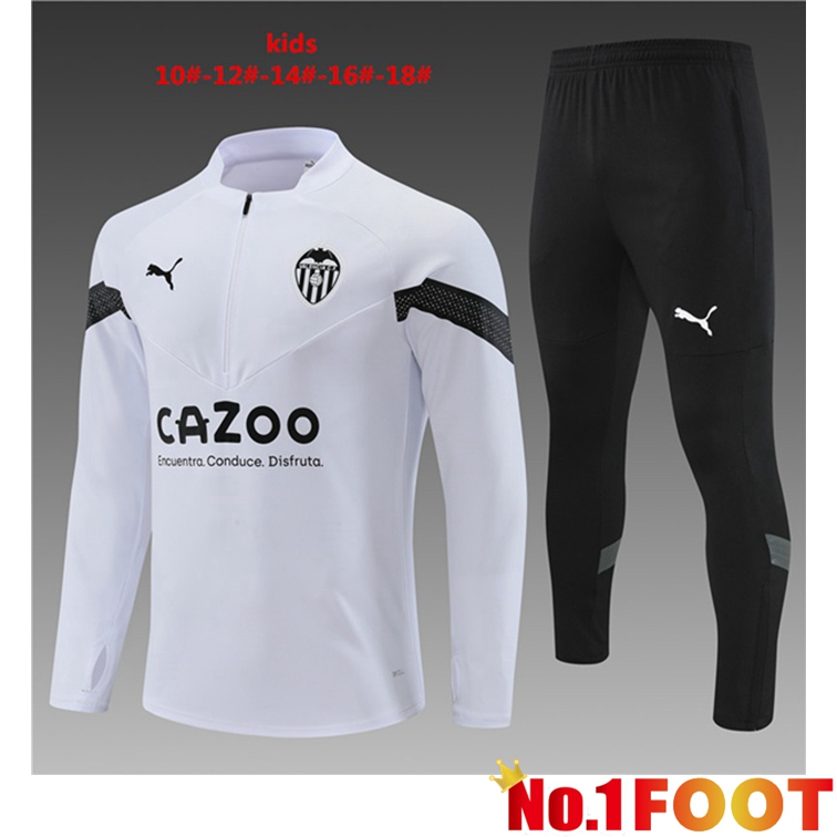 Valencia CF Kids Training Tracksuit Suit White 2022/2023