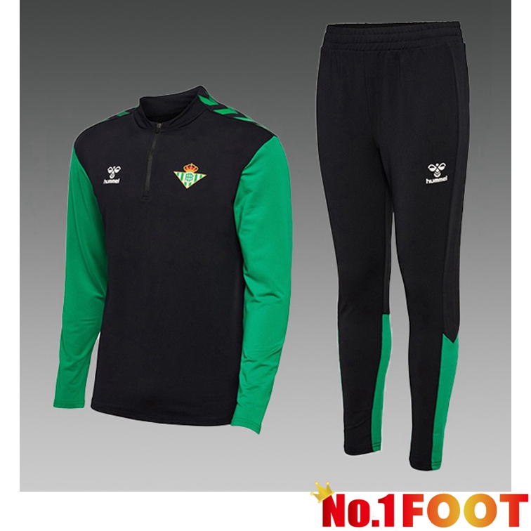 Real Betis Kids Training Tracksuit Suit Black 2022/2023