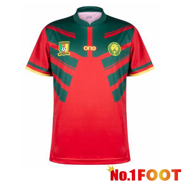 Cameroon Soccer Jersey Third Red Green 2022/2023