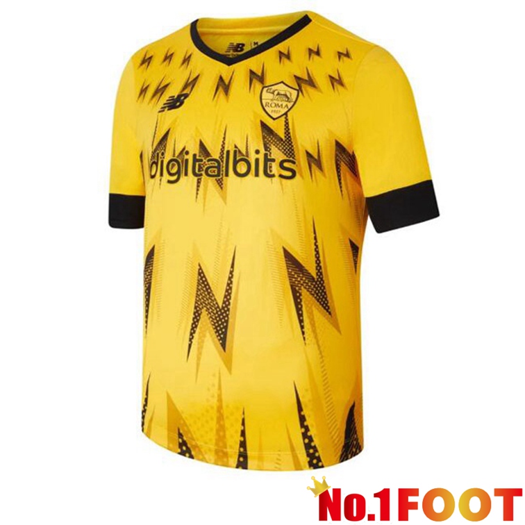 AS Roma Soccer Jersey Yellow 2022/2023 - Click Image to Close