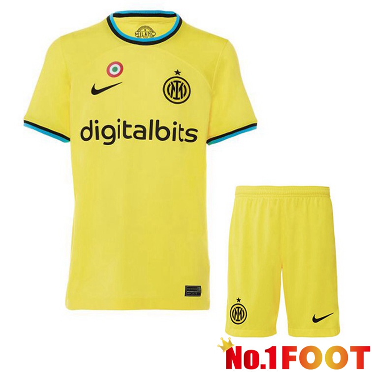 Inter Milan Kids Soccer Jersey Third Yellow 2022/2023