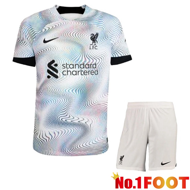 FC Liverpool Kids Soccer Jersey Away White 2022/2023