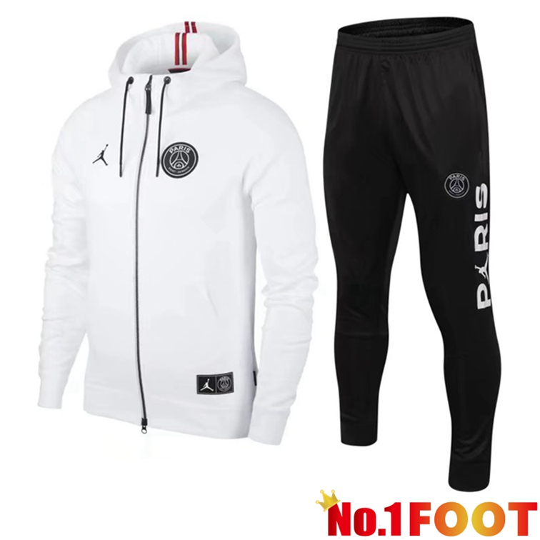 JORDAN Paris PSG Training Tracksuit Hoodie White 2022/2023