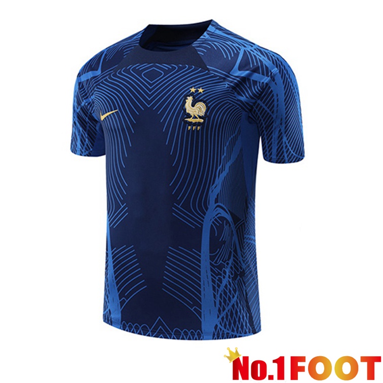 France Training T Shirt Blue 2022/2023