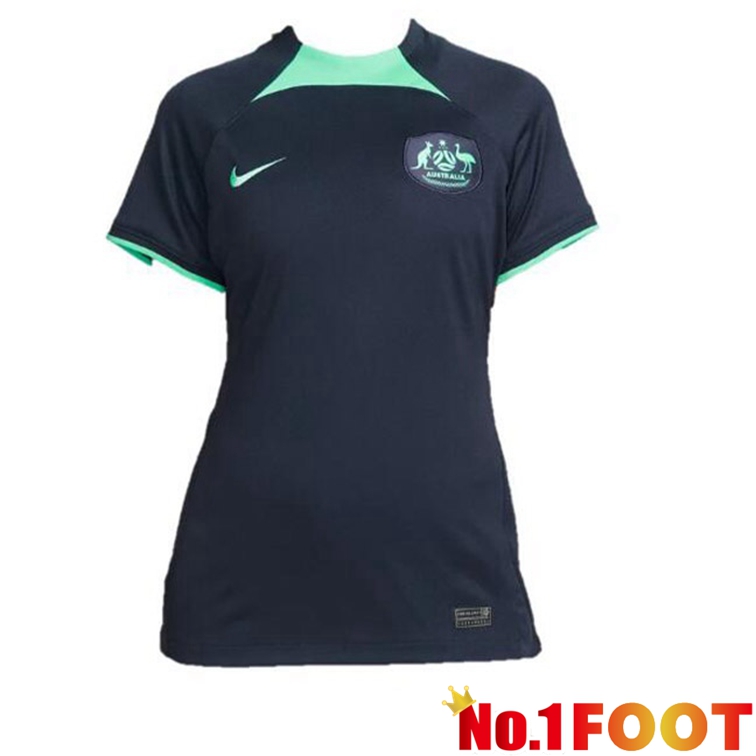 Australia Womens Soccer Jersey Away Black 2022/2023