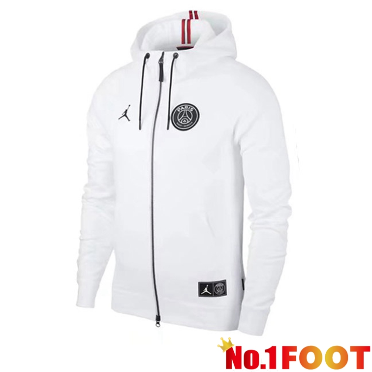 JORDAN Paris PSG Training Jacket Hoodie White 2022/2023