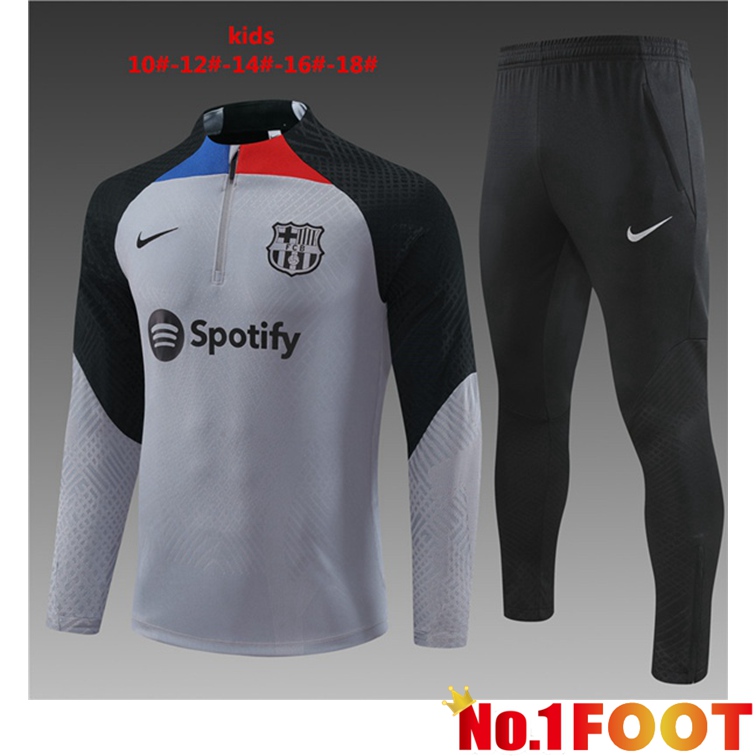 FC Barcelona Kids Training Tracksuit Suit Grey 2022/2023