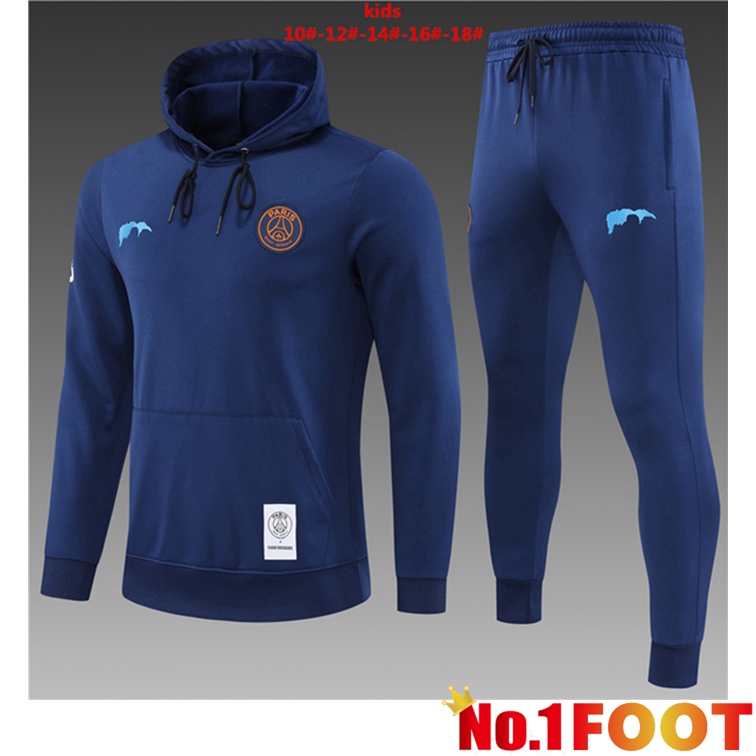 Paris PSG Kids Training Tracksuit Hoodie Royal Blue 2022/2023