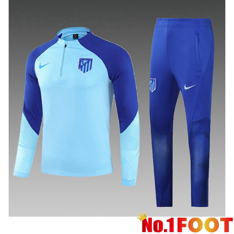 Atletico Madrid Kids Training Tracksuit Suit Blue 2022/2023