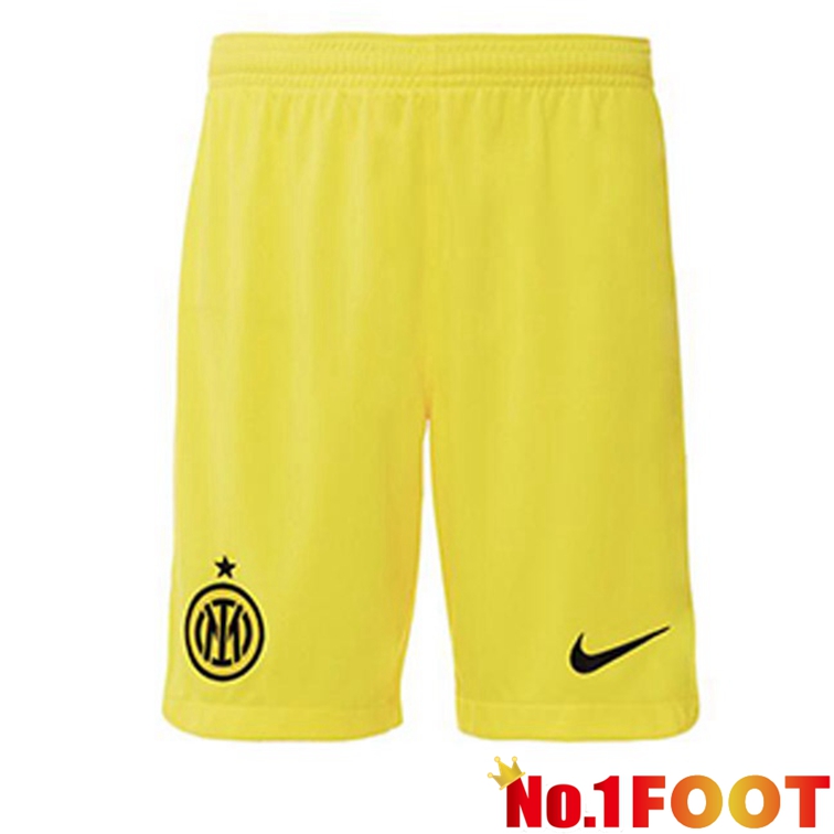 Inter Milan Soccer Shorts Third Yellow 2022/2023