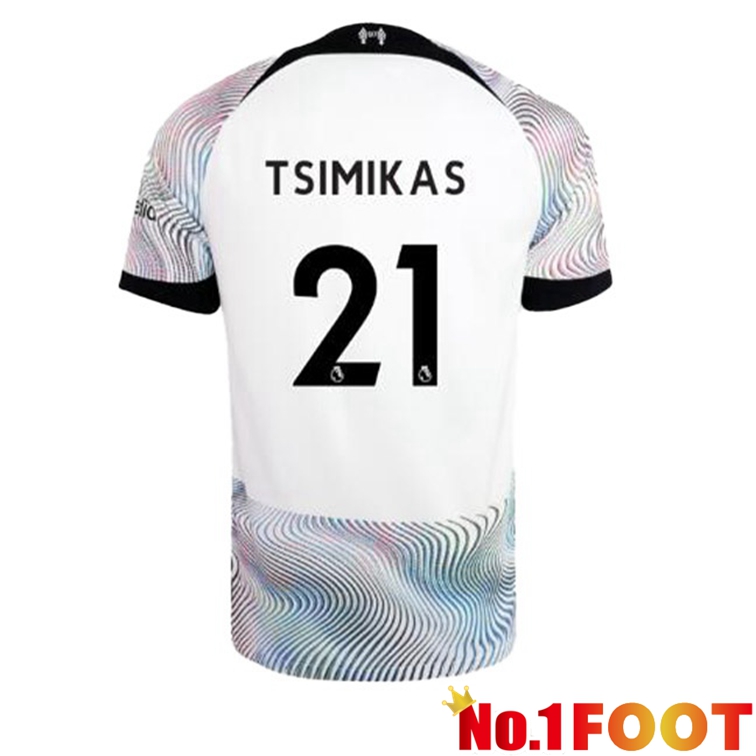 FC Liverpool (TSIMIKAS 21) Soccer Jersey Away White 2022/2023