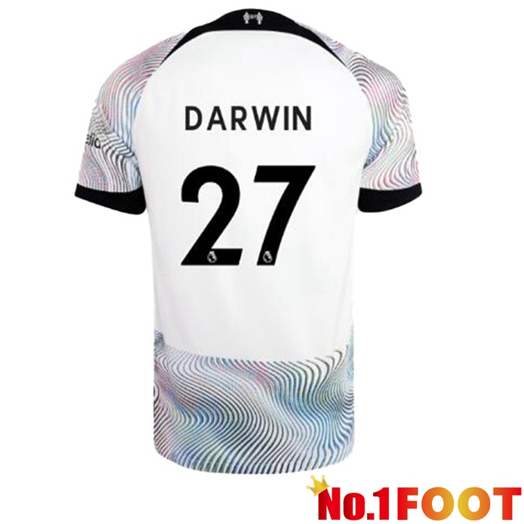 FC Liverpool (DARWIN 27) Soccer Jersey Away White 2022/2023