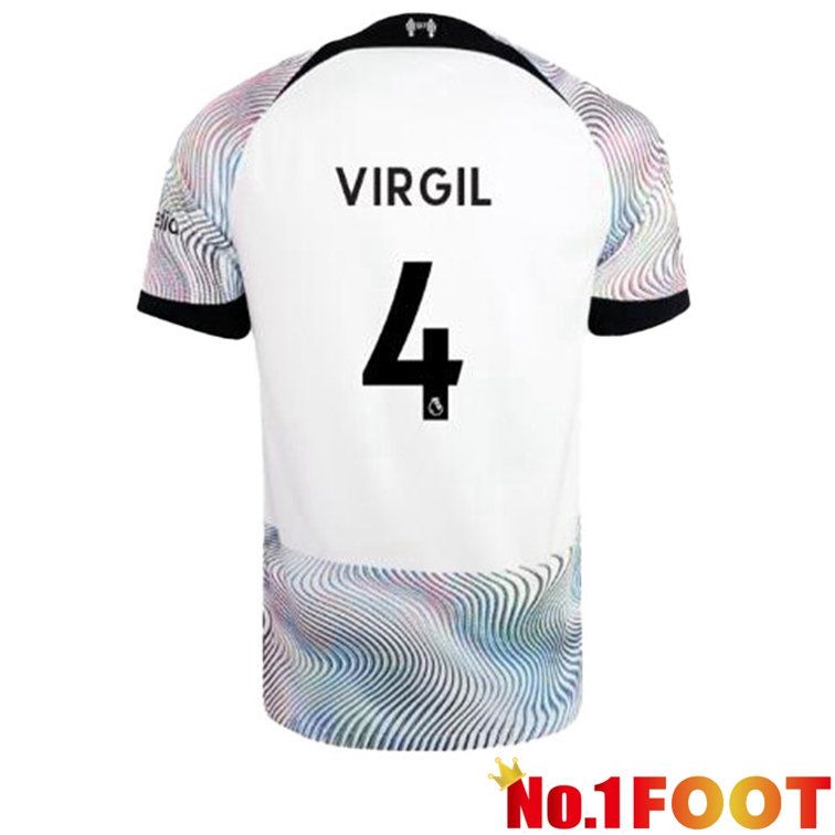 FC Liverpool (VIRGIL 4) Soccer Jersey Away White 2022/2023