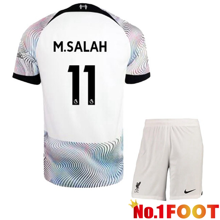 FC Liverpool (M.SALAH 11) Kids Soccer Jersey Away White 2022/2023