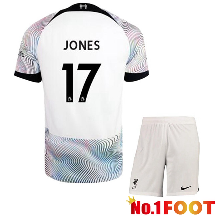 FC Liverpool (JONES 17) Kids Soccer Jersey Away White 2022/2023