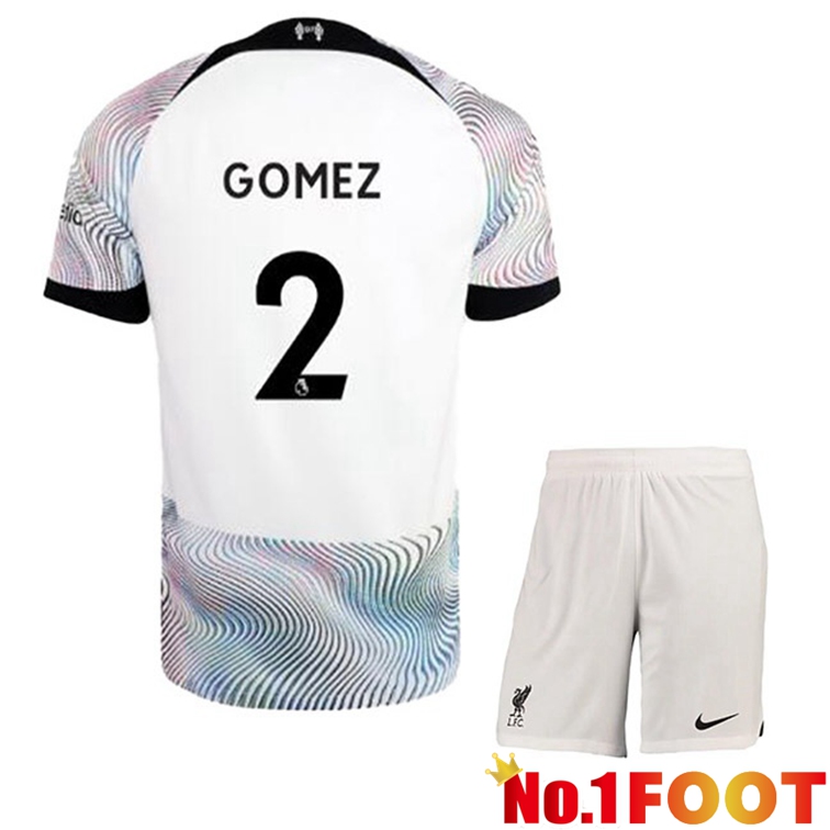 FC Liverpool (GOMEZ 2) Kids Soccer Jersey Away White 2022/2023