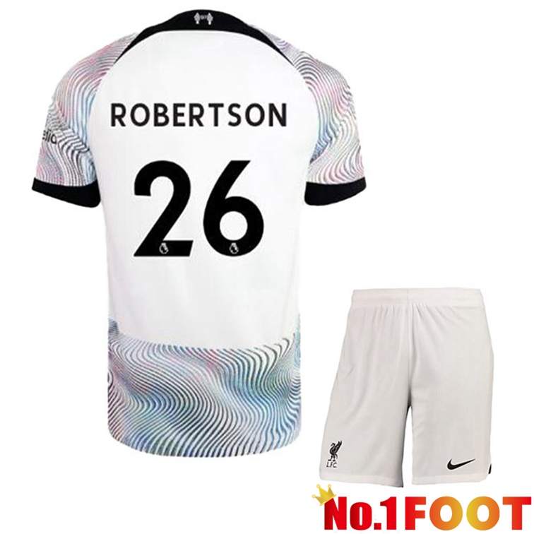 FC Liverpool (ROBERTSON 26) Kids Soccer Jersey Away White 2022/2023