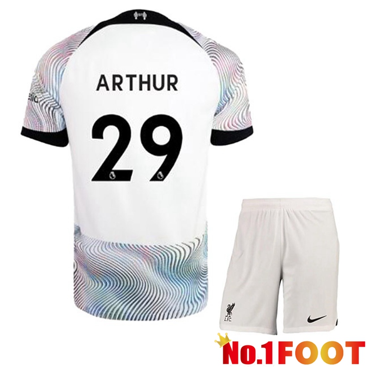 FC Liverpool (ARTHUR 29) Kids Soccer Jersey Away White 2022/2023