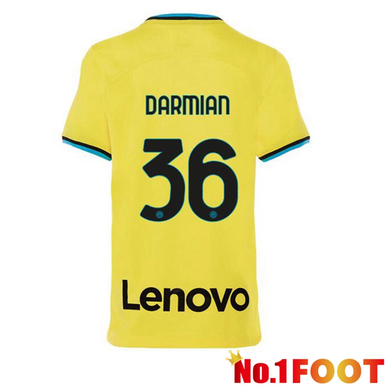 Inter Milan (DARMIAN 36) Soccer Jersey Third Yellow 2022/2023