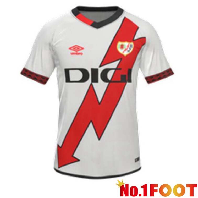 Rayo Vallecano Soccer Jersey Home White 2022/2023