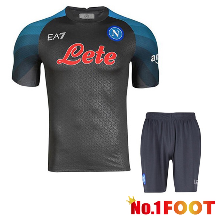 SSC Napoli Kids Soccer Jersey Halloween Grey 2022/2023