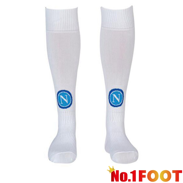 SSC Napoli Soccer Socks Away White 2022/2023