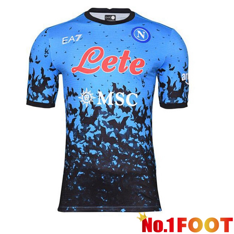 SSC Napoli Soccer Jersey Third Euro Blue Black 2022/2023 - Click Image to Close