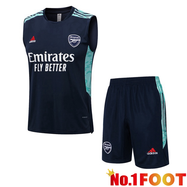 Arsenal Soccer Vest + Shorts Royal Bluee 2022/2023